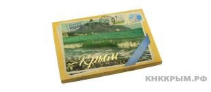 Сувенирный набор мыла Почтовый с фотографиями Крыма (4 шт. мыла по 50 г), 200 г : Аю-Даг